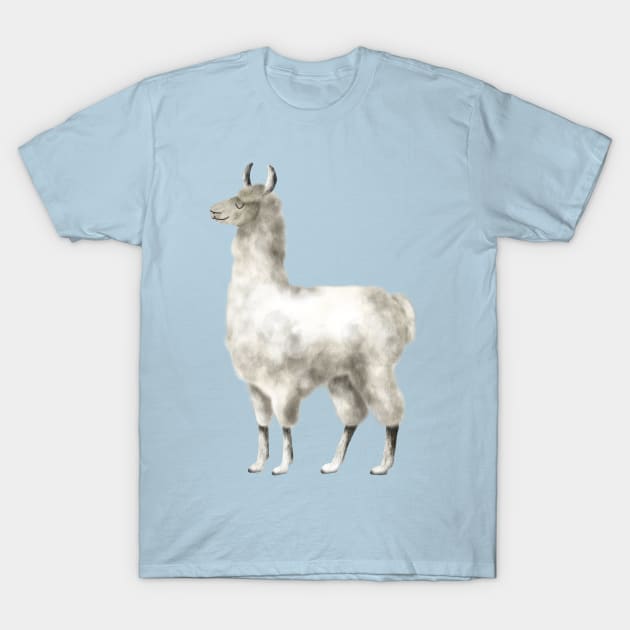 Llama T-Shirt by GreenZebraArt